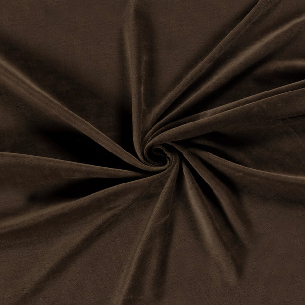 Nicky velours fabric Dark Brown 