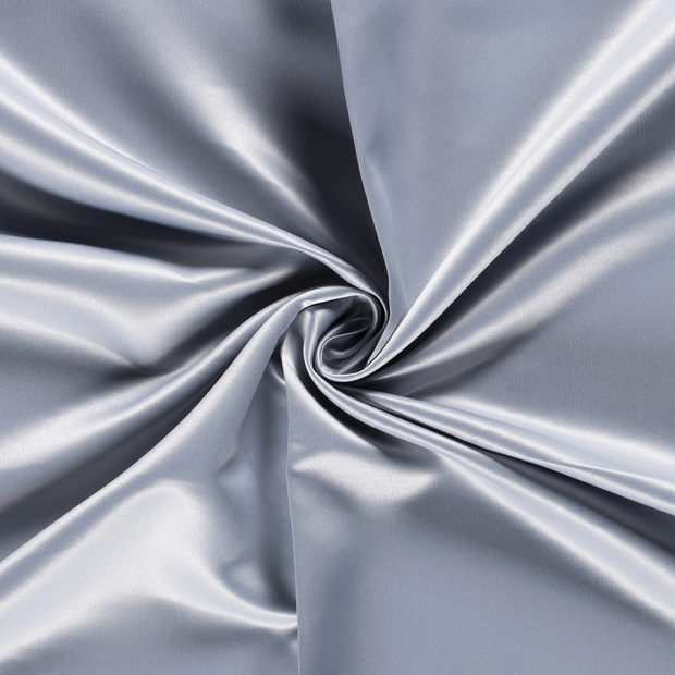 Satin Duchesse fabric Unicolour Silver