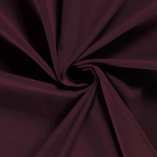 Cotton Jersey fabric Unicolour Wine red