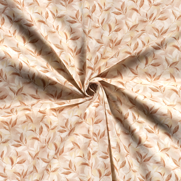 Panama BCI Cotton fabric Light Pink digital printed 