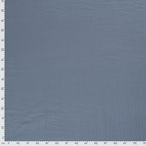 Triple Gaze tissu Unicolore Indigo