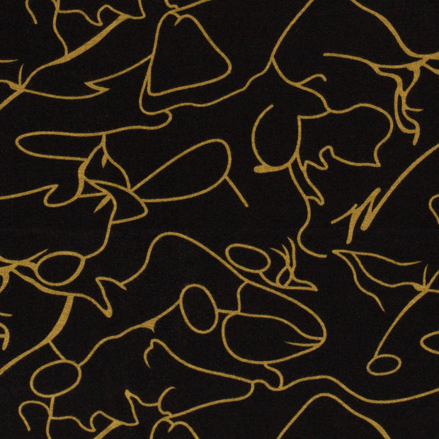 Poly Viscose Jersey fabric Abstract Oker
