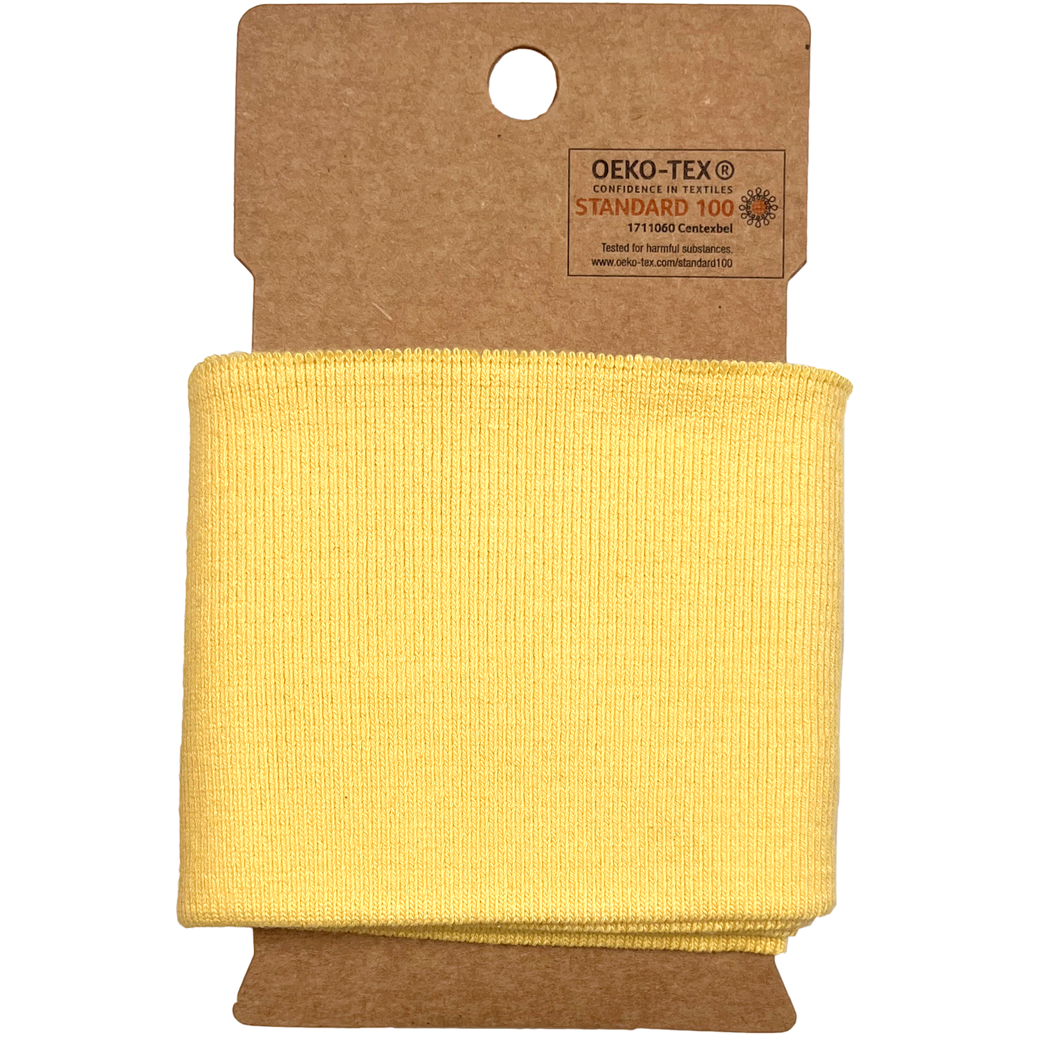 Cuff fabric Unicolour Light Yellow | Wholesale fabrics | Nooteboom Textiles