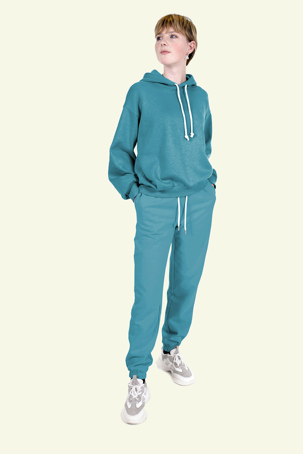 Jogging tissu Unicolore Turquoise