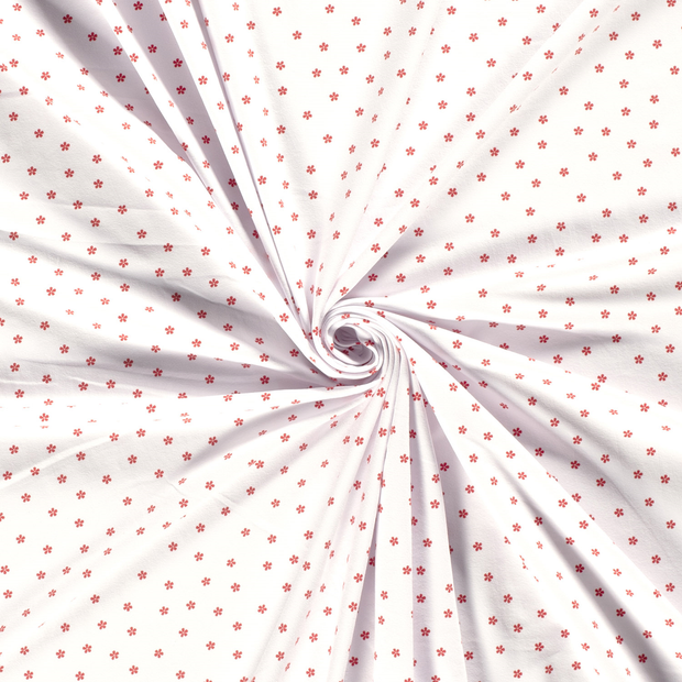 Cotton Jersey fabric Optical White printed 