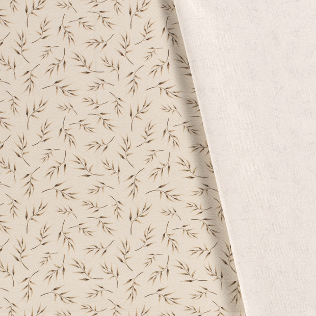 Panama BCI Cotton fabric Twigs digital printed 