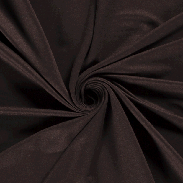 ECOVERO™ French Terry fabric Unicolour Dark Brown