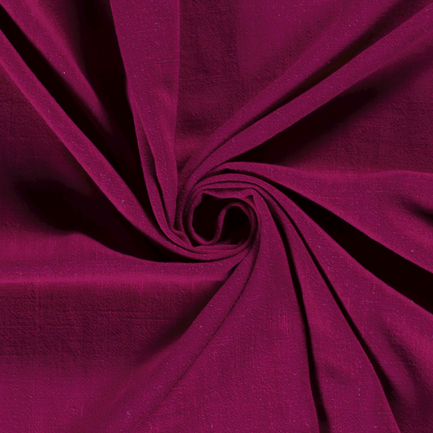 Woven Viscose Linen fabric Unicolour Fuchsia