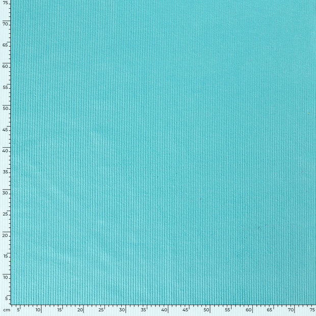Velours Côtelé 4.5w tissu Unicolore Turquoise