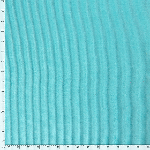 Corduroy 4.5w stof Effen Turquoise