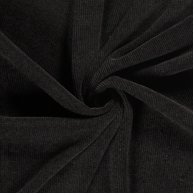 Heavy Knit fabric Black 