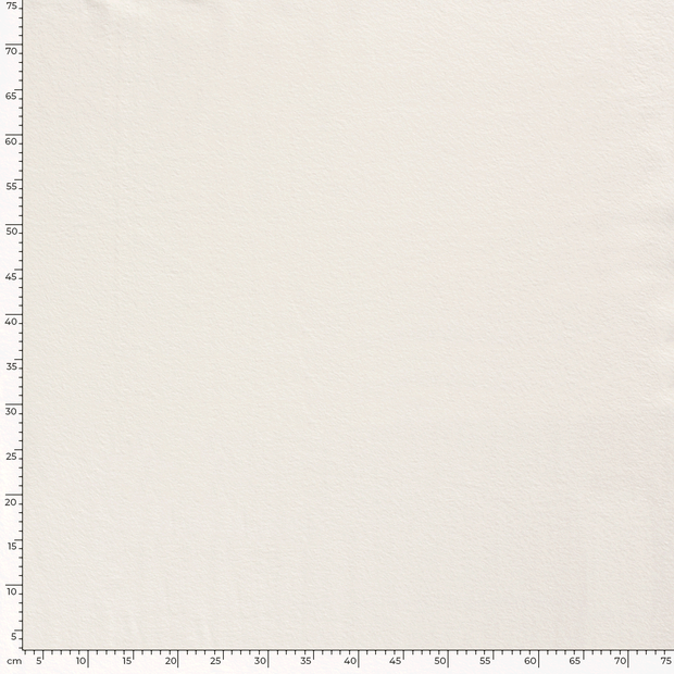 Cotton Fleece fabric Unicolour Off White