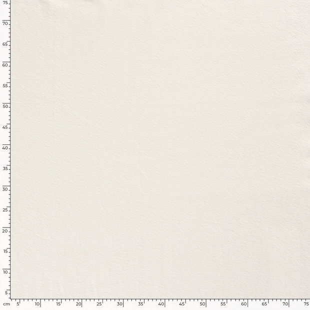 Polaire de Coton tissu Unicolore Blanc cassé