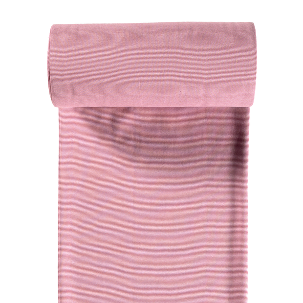 Bord Cote Fil Teint tissu Vieux rose 