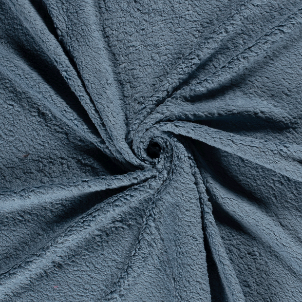 Teddy fabric Indigo brushed 
