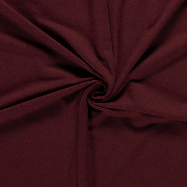 French Terry fabric Unicolour Bordeaux