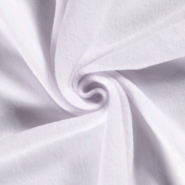 Polar Fleece fabric Unicolour Optical White