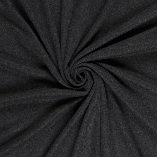 Microfleece fabric Dark Grey brushed 