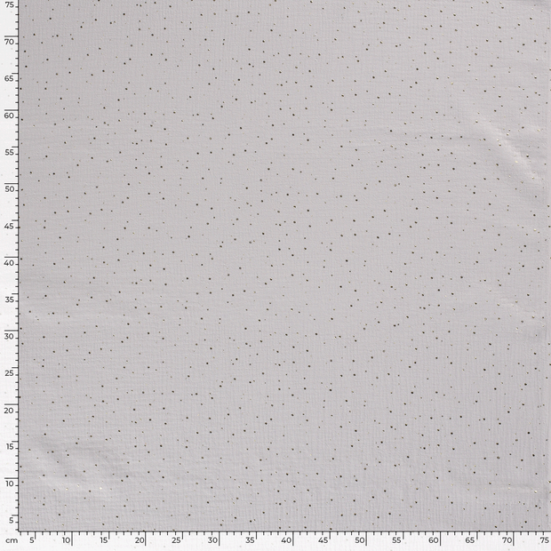 Muslin fabric Dots Light Grey