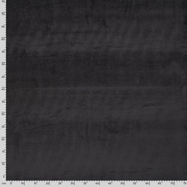 Nicky Velours Rib fabric Unicolour Dark Grey