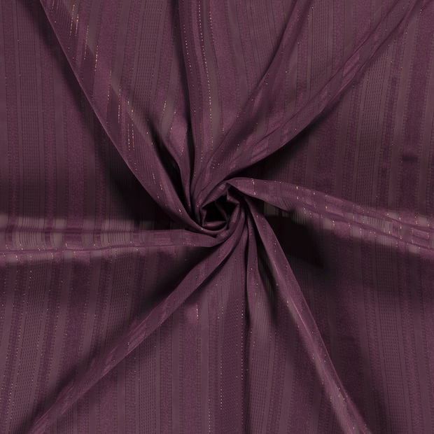 Chiffon Damast fabric Purple Lurex 