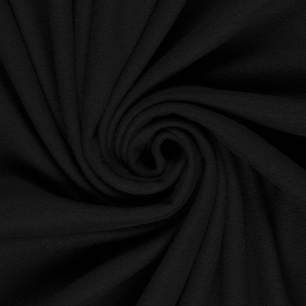 Microfleece tissu Unicolore Noir