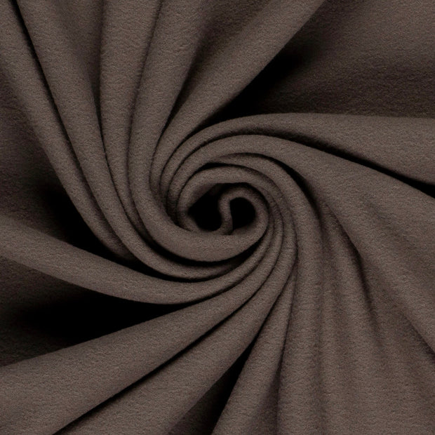 Microfleece fabric Unicolour Taupe Grey