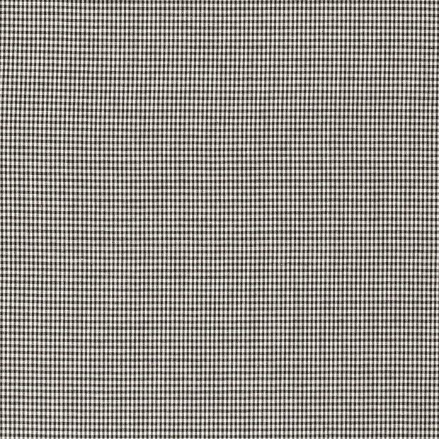 Cotton Poplin Yarn Dyed fabric Checks Black