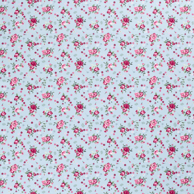 Cotton Poplin fabric Indigo matte 