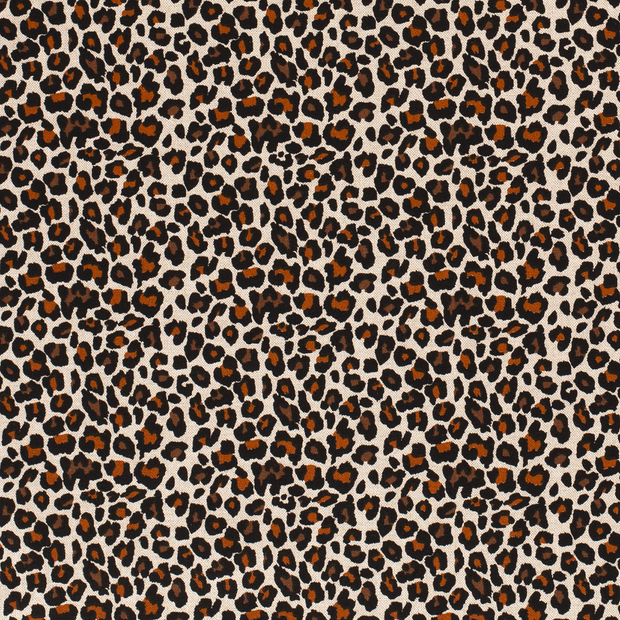 Linen Look fabric Panther Brique