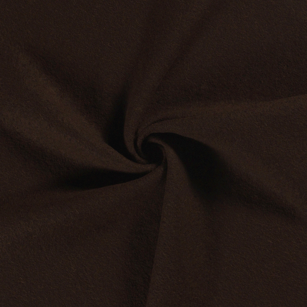 Wool Boucle fabric Dark Brown 