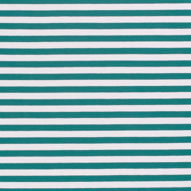 Cotton Jersey Yarn Dyed fabric Stripes Petrol