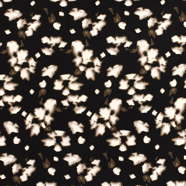 Viscose Nylon Crepe fabric Black 
