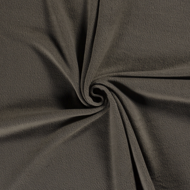 Polar Fleece fabric Taupe Grey brushed 