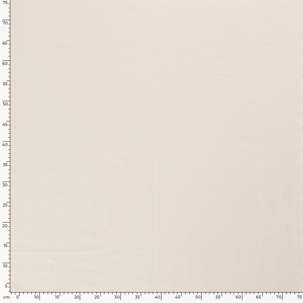 Ottoman jersey fabric Unicolour Ivory