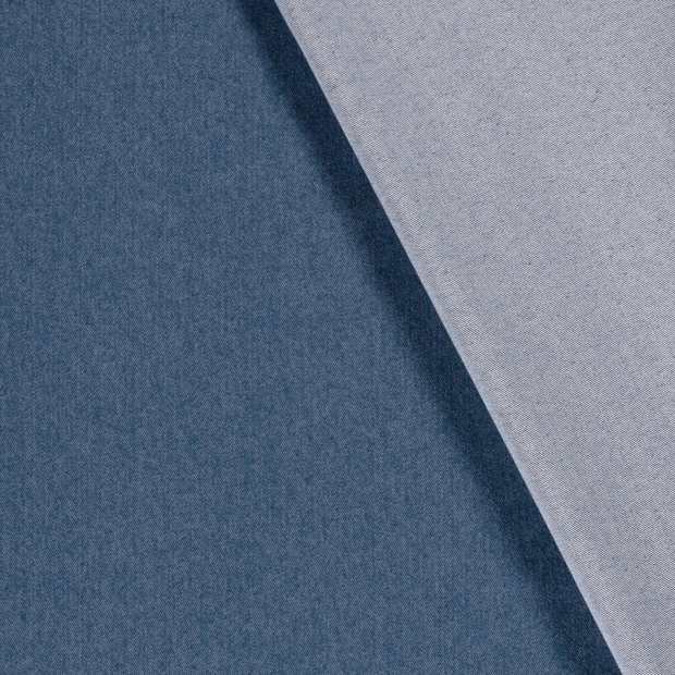 Denim Stretch fabric Unicolour pre-washed 