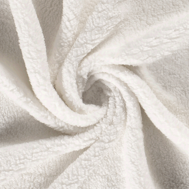 Sherpa Fleece fabric Unicolour Off White