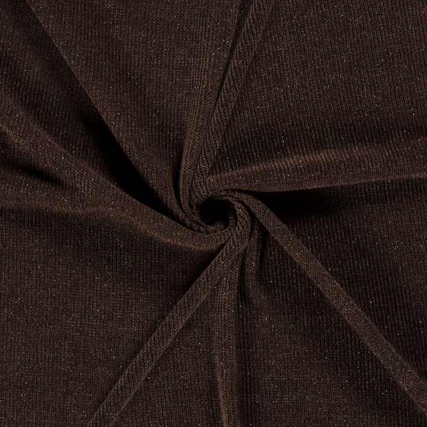 Bouclé fabric Brown Lurex 