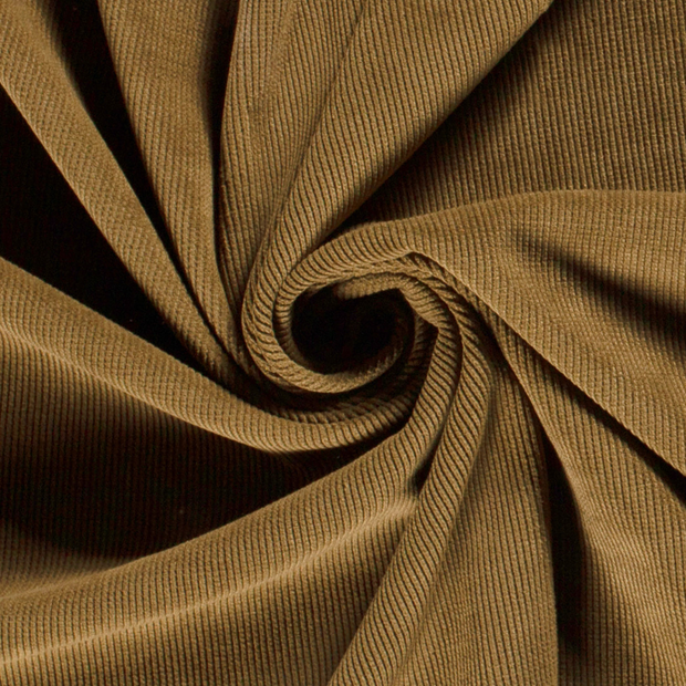 Babycord 21w fabric Unicolour Camel