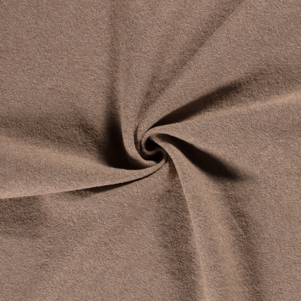 Chiffon en laine tissu Marron taupe 