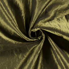 Taffetas froissé Unicolore Vert Olive