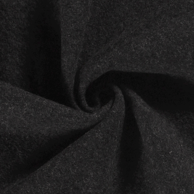 Wool Boucle fabric Unicolour Dark Grey