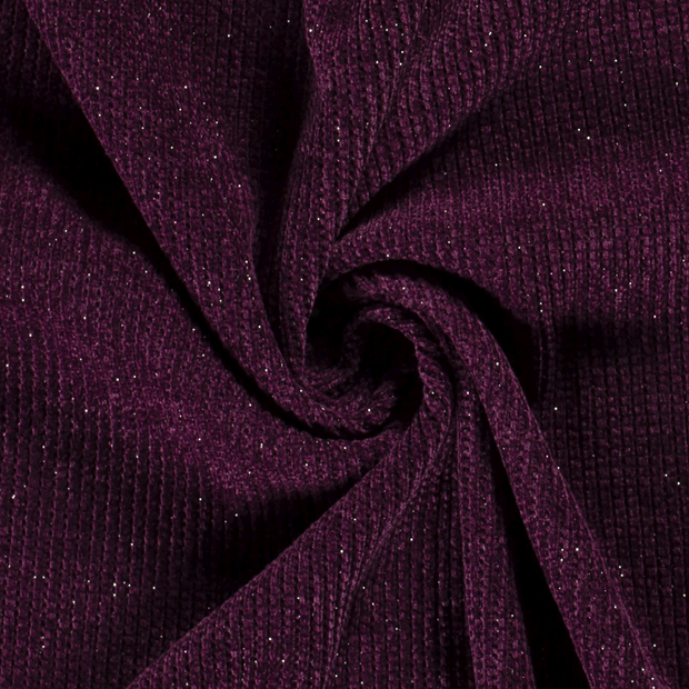 Bouclé fabric Unicolour Bordeaux