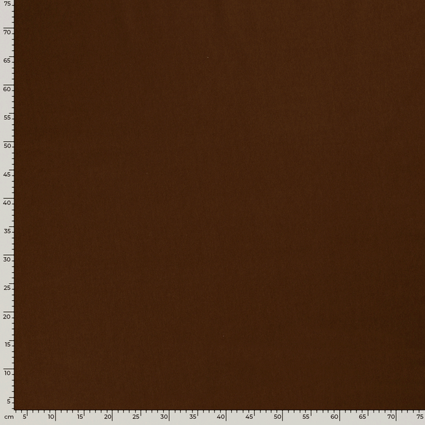 French Terry fabric Unicolour Brown
