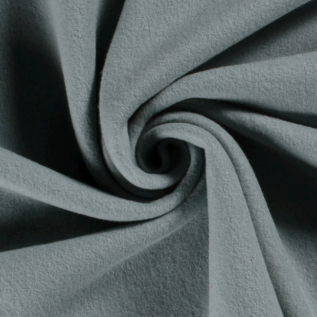Cotton Fleece fabric Unicolour Steel Blue