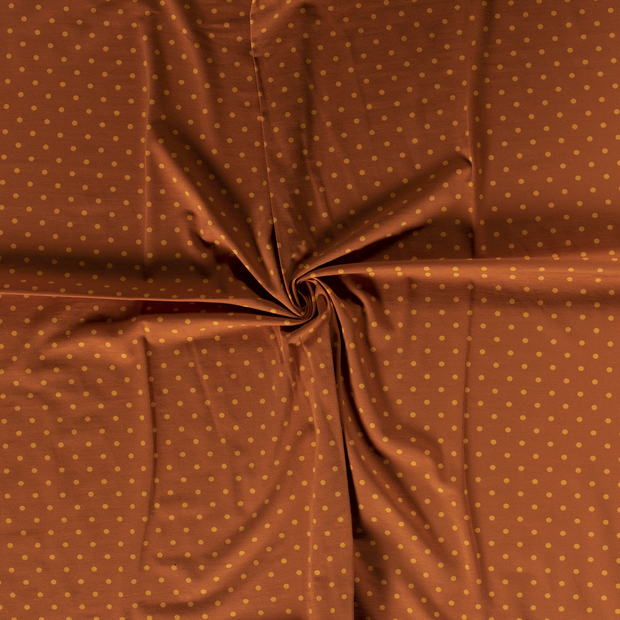 Jersey de Coton tissu Brique imprimé 