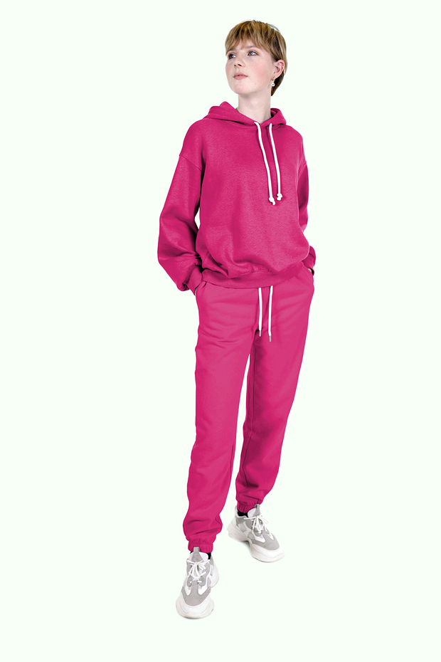 Jogging fabric Unicolour Raspberry