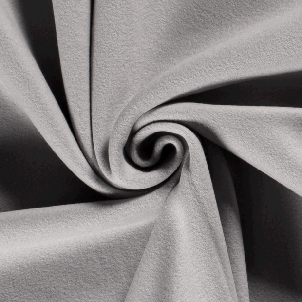 Cotton Fleece fabric Unicolour Grey