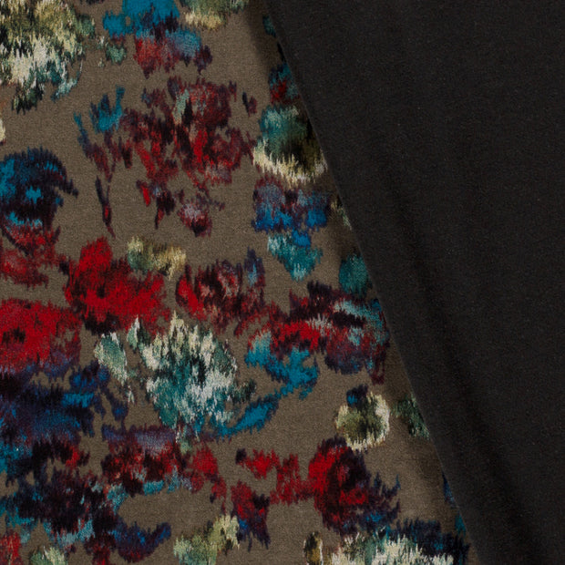 Poly Viscose Jersey fabric Abstract discharge printed 