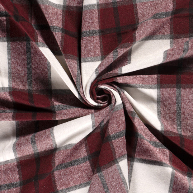 Jacquard tissu Bordeaux brossé 